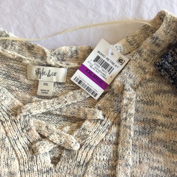 Style & Co Boho Retreat Sweater 223E - Picture 7 of 8